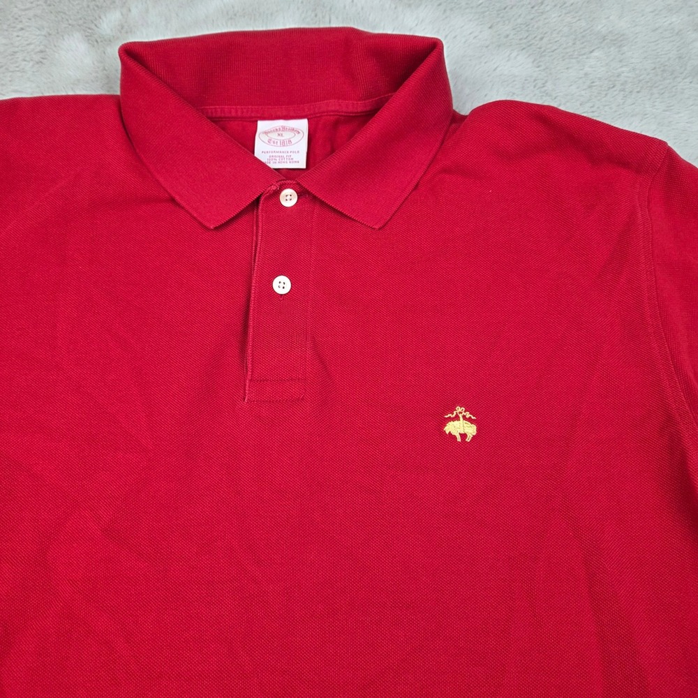 Brooks Brothers Performance Polo Mens XL Original Fit Short Sleeve Pique Red Top